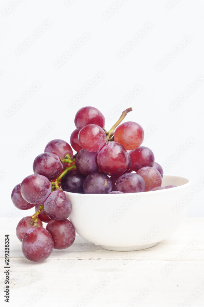 Close up of white grape bowl Close up of white grape bowl
