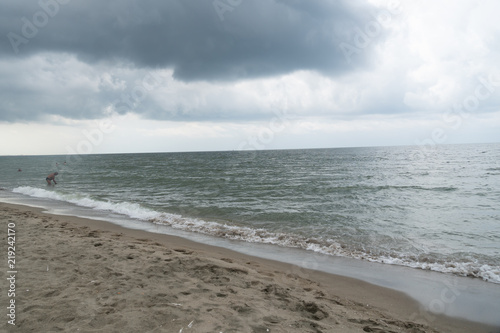 Cloudy sky over the sea