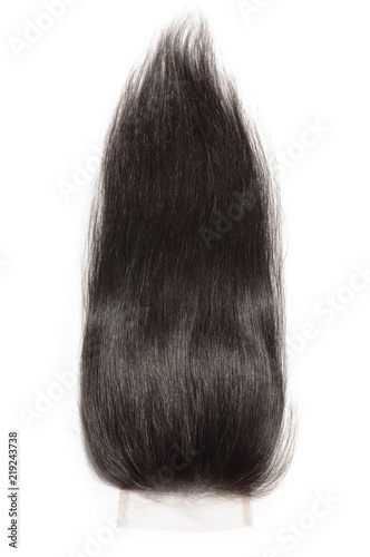 natural straight black human hair weaves extensions lace closure photo
