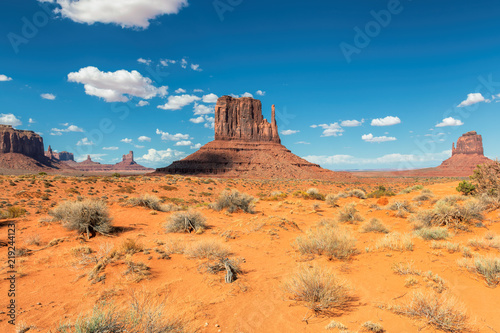 Sand dunes in Monument Valley at summertime in Arizona - Utah  USA