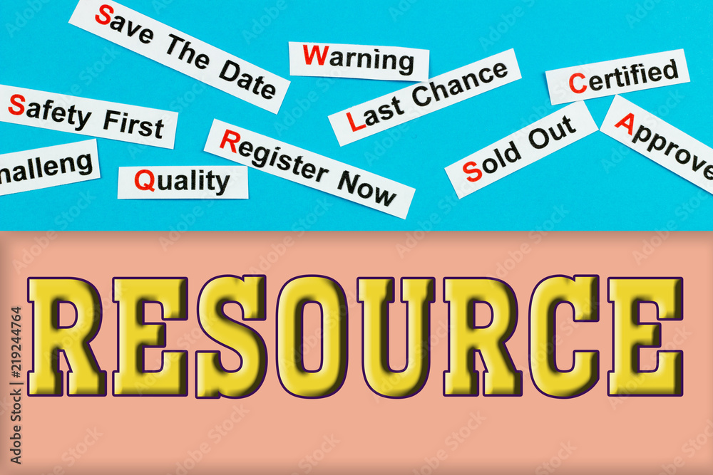Resource Tags Word cloud Logo banner
