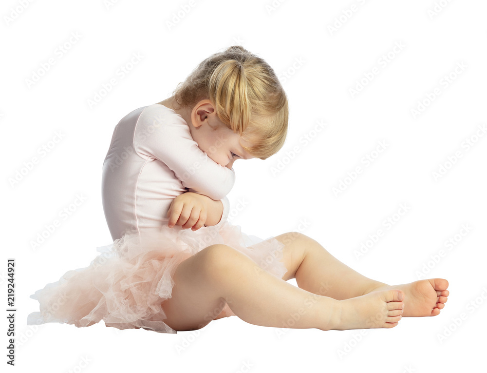 isolated female child with tutu isolated female child with tutu