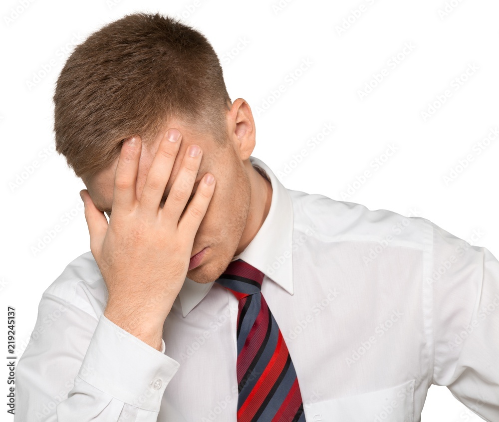 Portrait of a Worried / Desperate Businessman Portrait of a Worried / Desperate Businessman