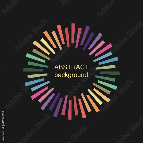 Abstract colorful circle background. Creative geometric pattern.