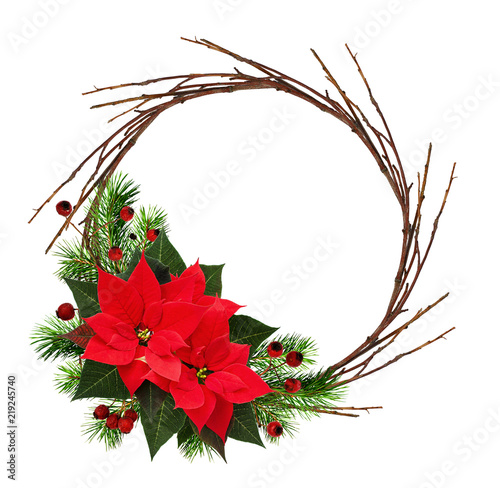 Christmas wreath with dry t...
