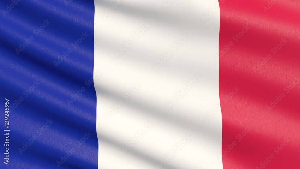The flag of France, French Tricolour. Waved highly detailed fabric texture. The flag of France, French Tricolour. Waved highly detailed fabric texture.