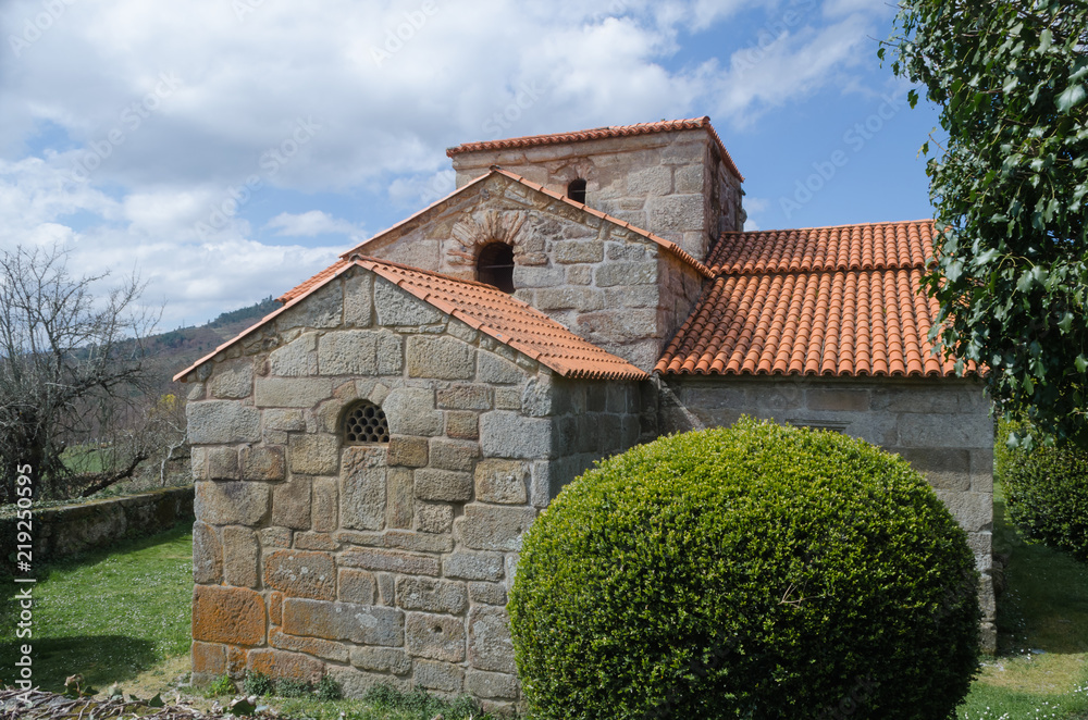 Iglesia visigoda de Santa Comba de Bande. Ourense, Galicia, España  Stock-Foto | Adobe Stock