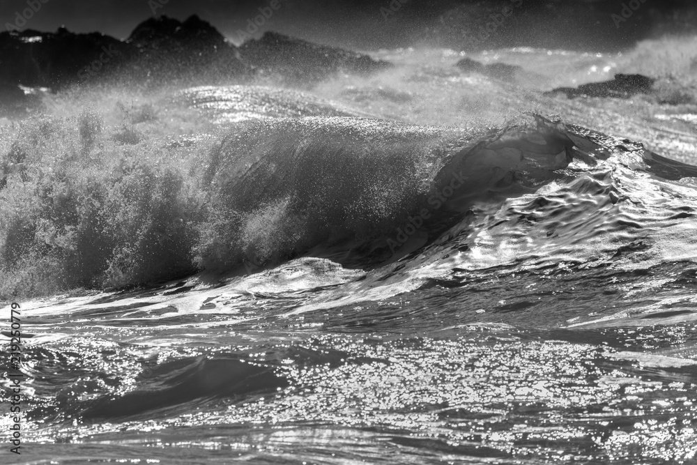 Waves and Rocks, Fistral Beach, Cornwall