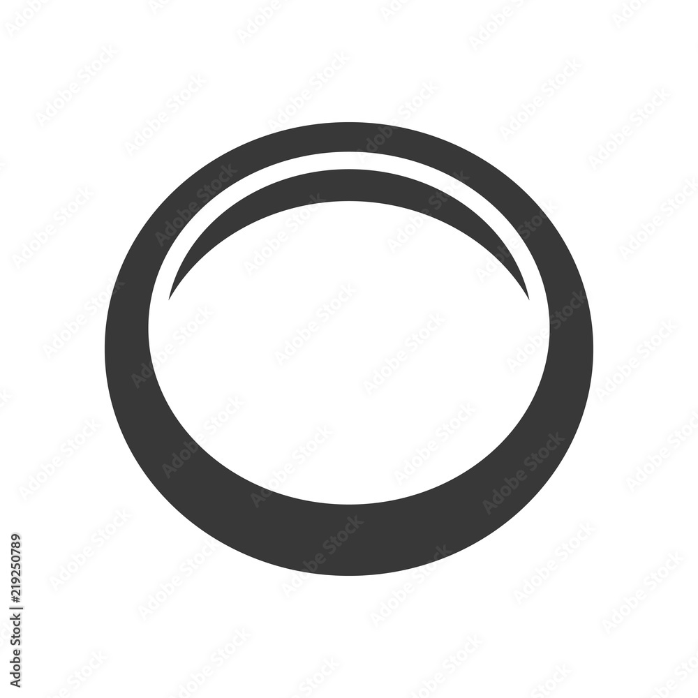 gold simple ring or cuff, jewelry icon, glyph style gold simple ring or cuff, jewelry icon, glyph style