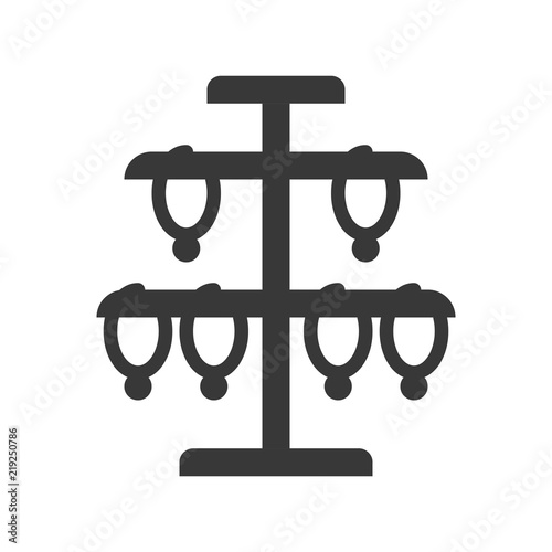 necklace stand, jewelry icon, glyph style
