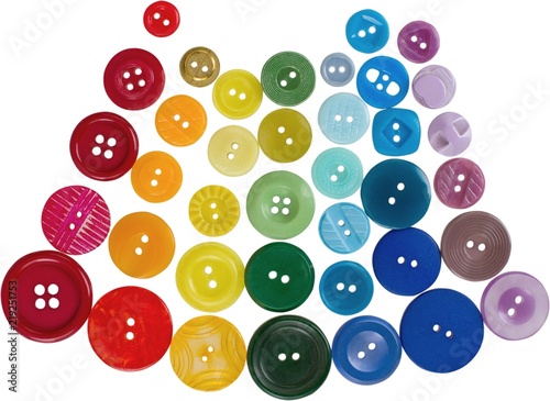 Assortment of buttons of many different colors