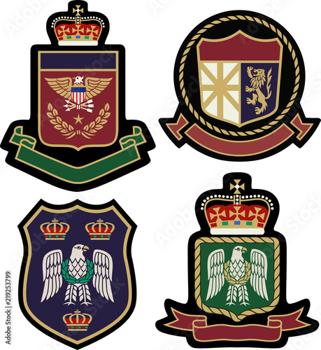 classic royal emblem badge shield
