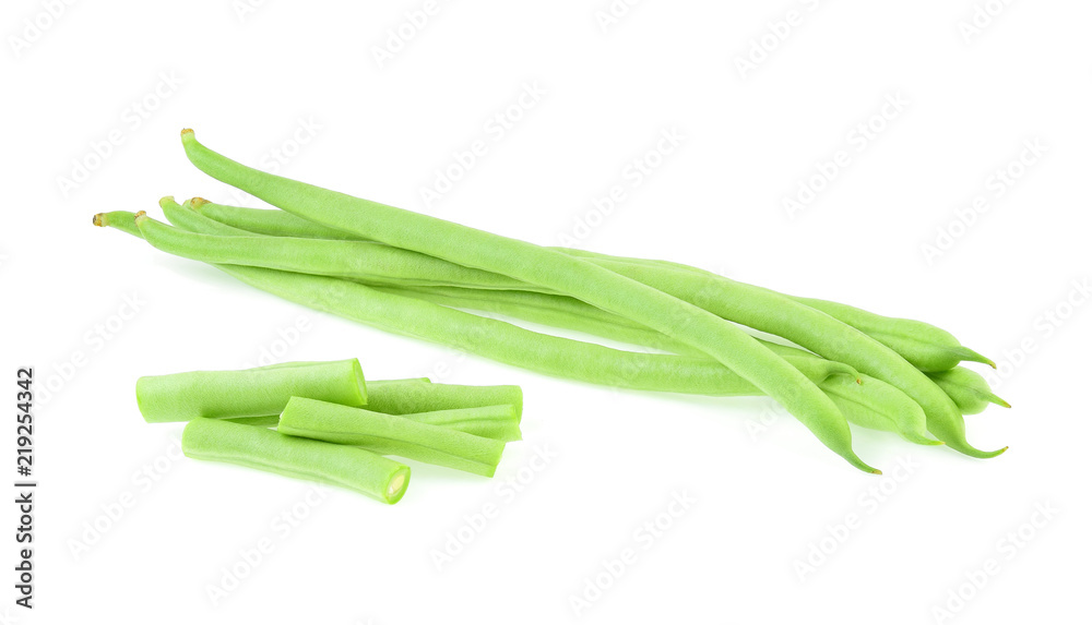 Green beans isolated on white background. Green beans isolated on white background.