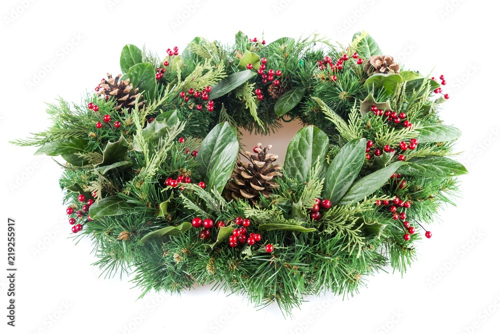Christmas coniferous wreath