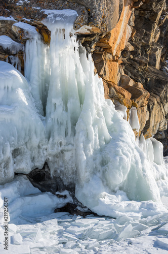 Icicles on Lake Baikal