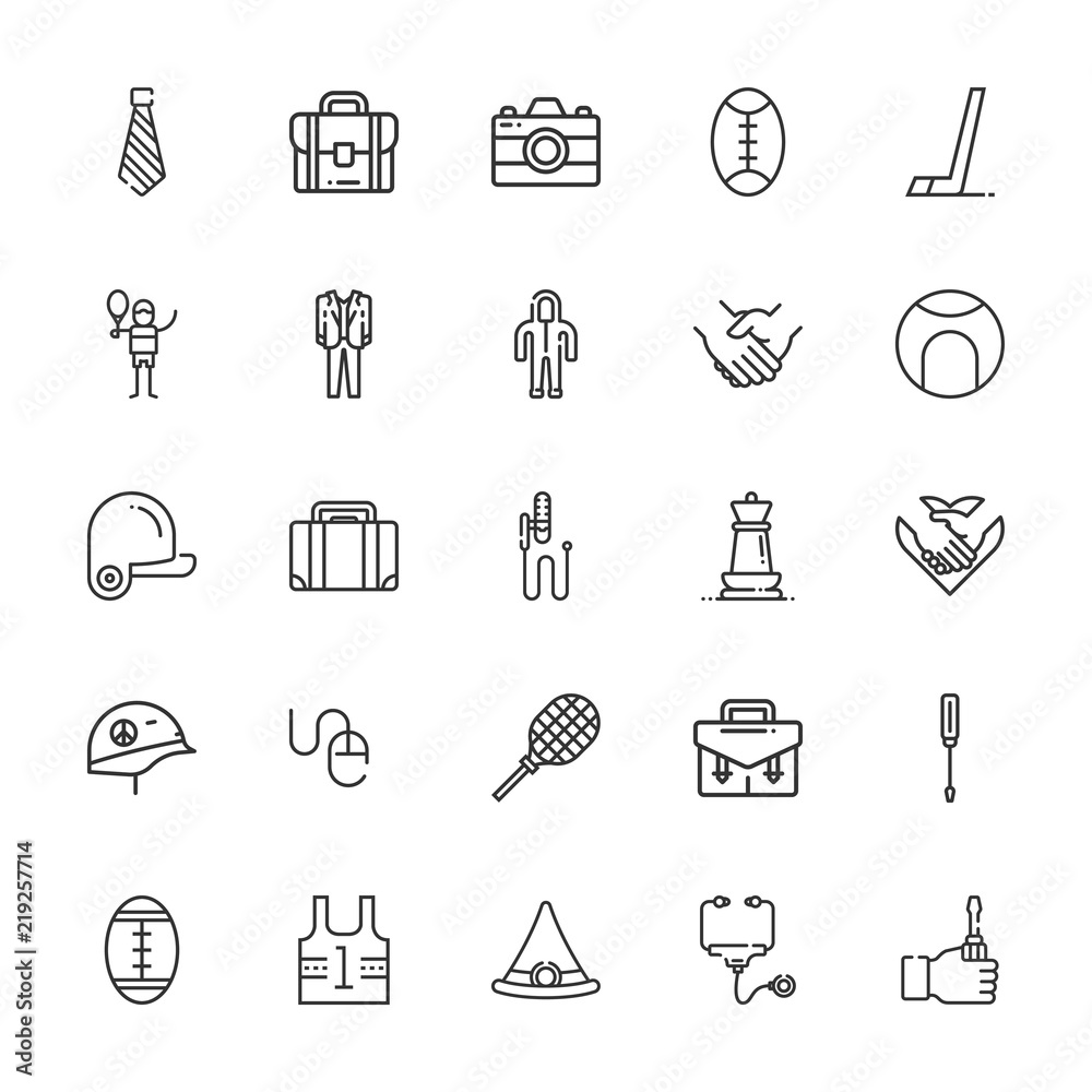 Collection of 25 professional outline icons Collection of 25 professional outline icons