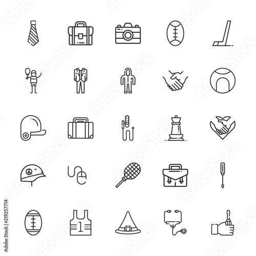 Collection of 25 professional outline icons