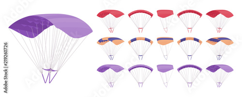 Parachute equipment set