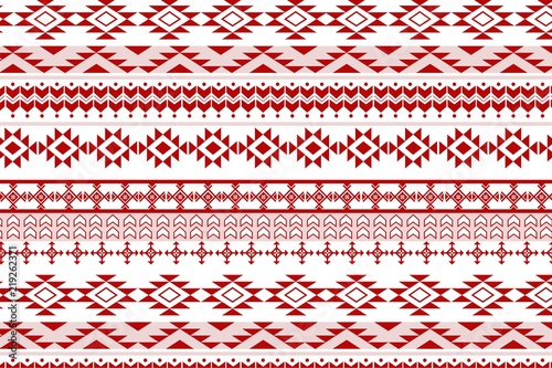 Tribal art pattern. Ethnic geometric print. Aztec colorful repeating background texture