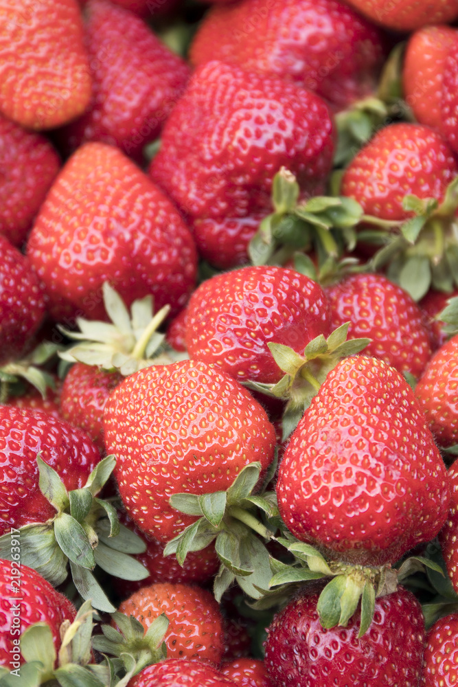 Fresh strawberries background. Food background Fresh strawberries background. Food background
