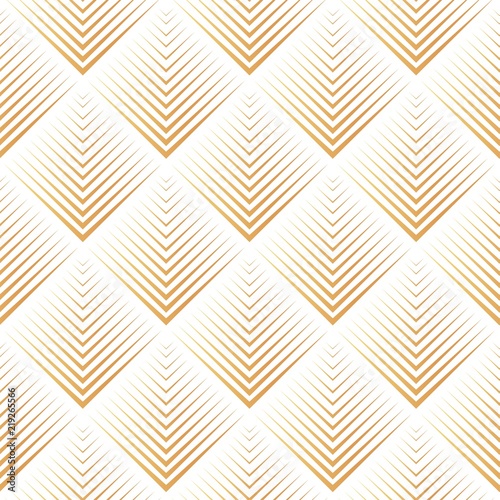 Beautiful Art Deco gold seamless geometric pattern vector