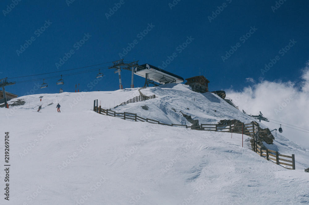 Skiing in Tignes, France Skiing in Tignes, France