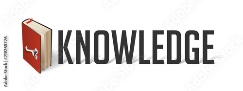 Knowledge concept - book as door to wisdom