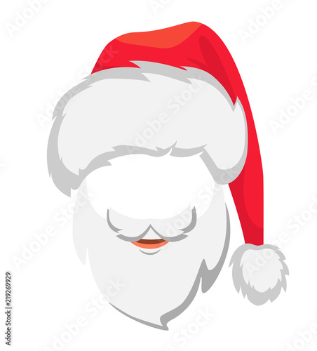 Santa Claus hat and beard