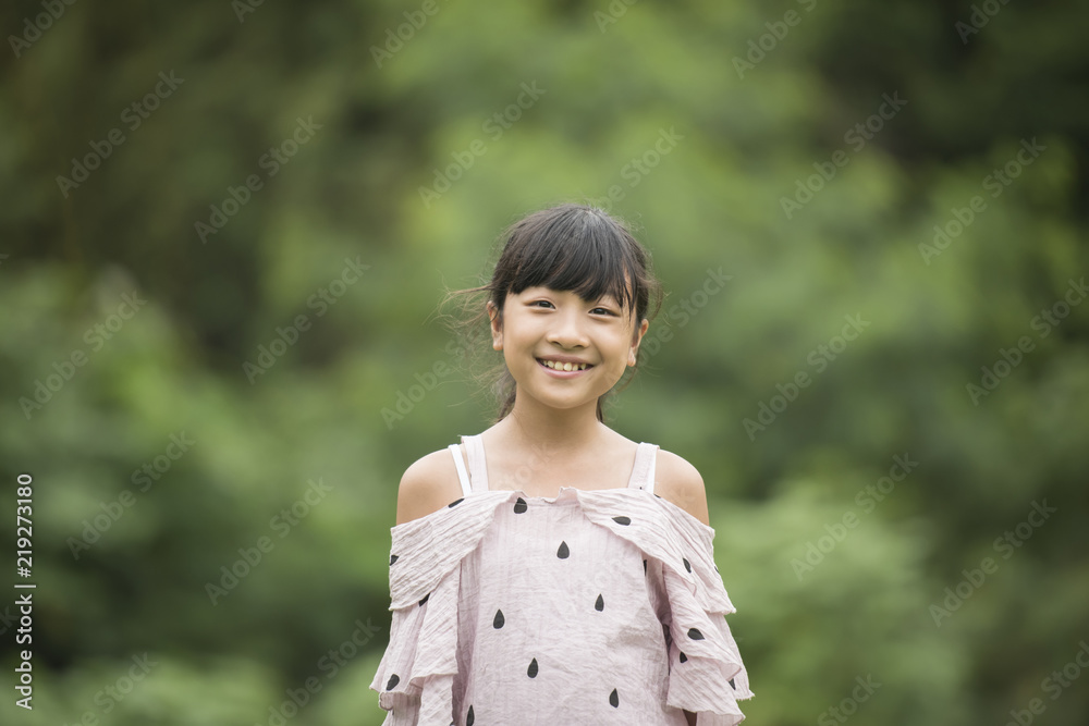 Portrait of Little Asian Girl Show Emotion Look at Camera Portrait of Little Asian Girl Show Emotion Look at Camera