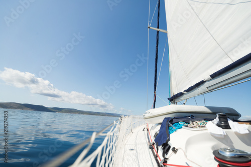 Portrait of sailing boat on open sea © NDABCREATIVITY