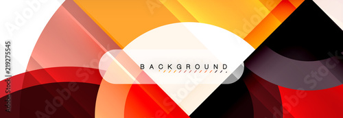 Vector circular geometric abstract background