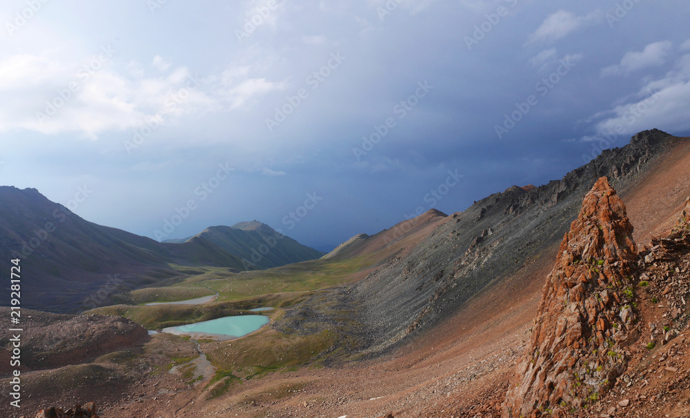 Mountain lake panorama