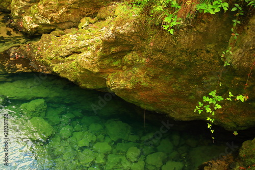 Clear water in river Kamacnik, Croatia photo