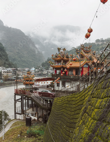 Temple in Taiwanese hot spring village, Wulai, Taiwan