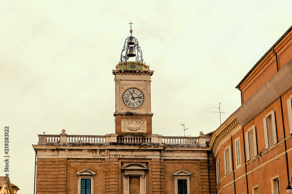 Piazza del Popolo central square in the medieval center of Ravenna