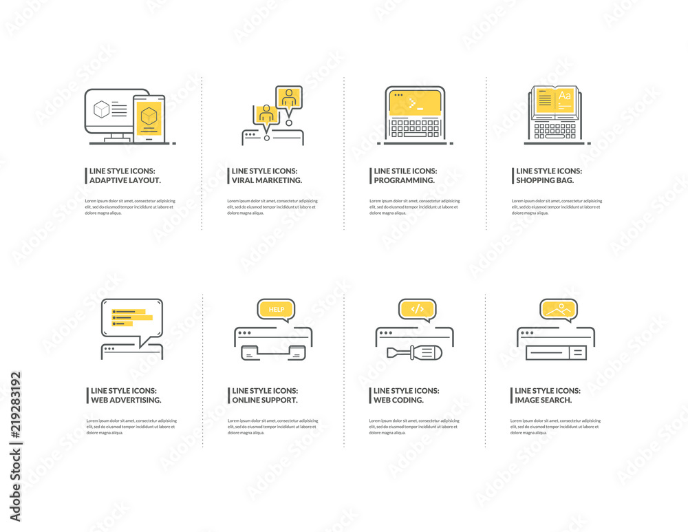 Set of Thin Line Icons for Business, Marketing and Advertising. Set of Thin Line Icons for Business, Marketing and Advertising.