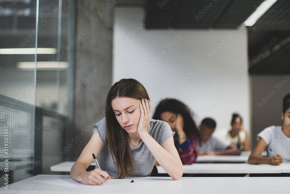 High school students in an exam High school students in an exam