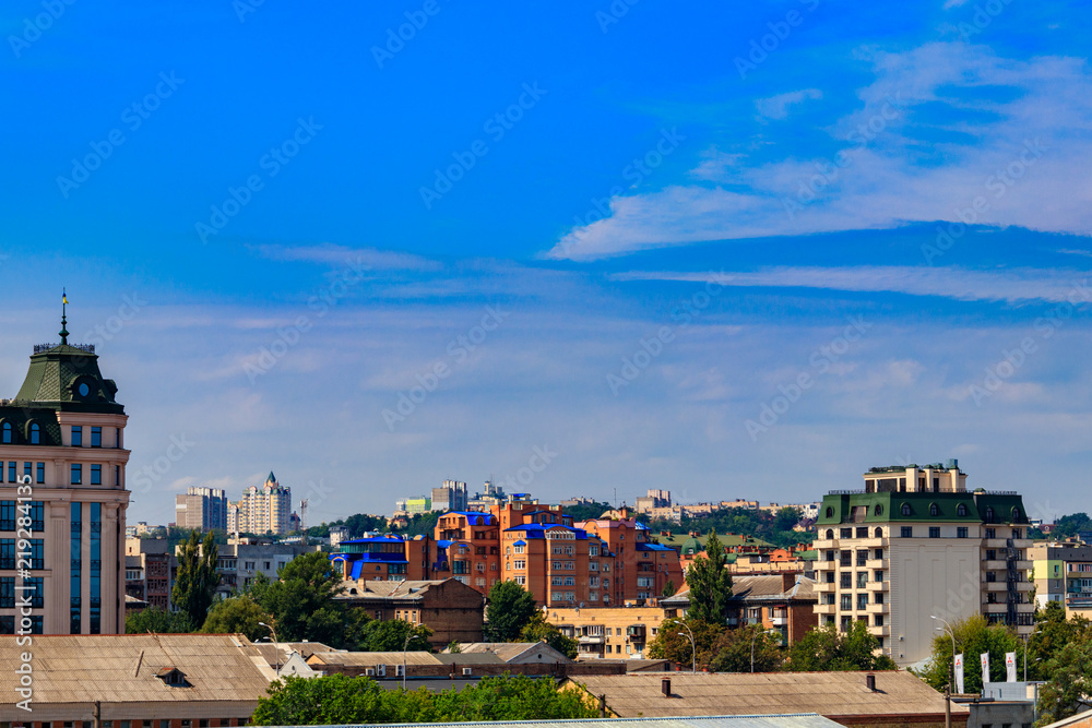 View on residential district of Kiev city, Ukraine
