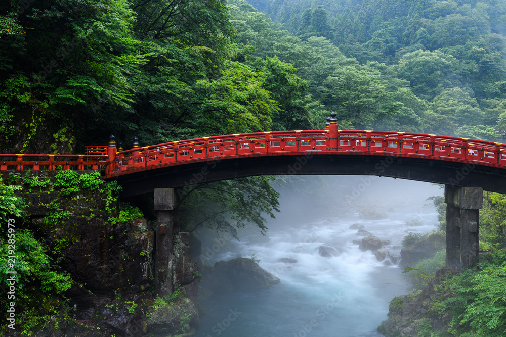 beautiful shinkyo bridge at Nikko, Japan beautiful shinkyo bridge at Nikko, Japan