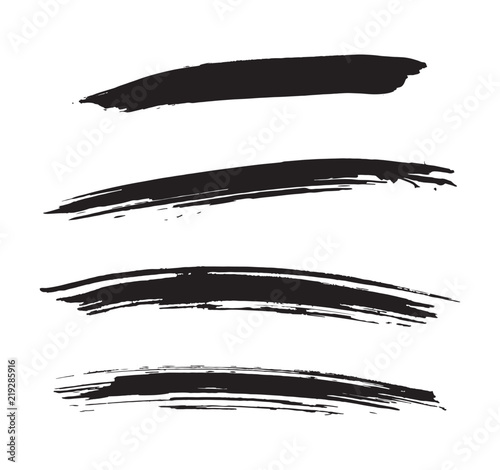 Set Dry ink brush storke banner