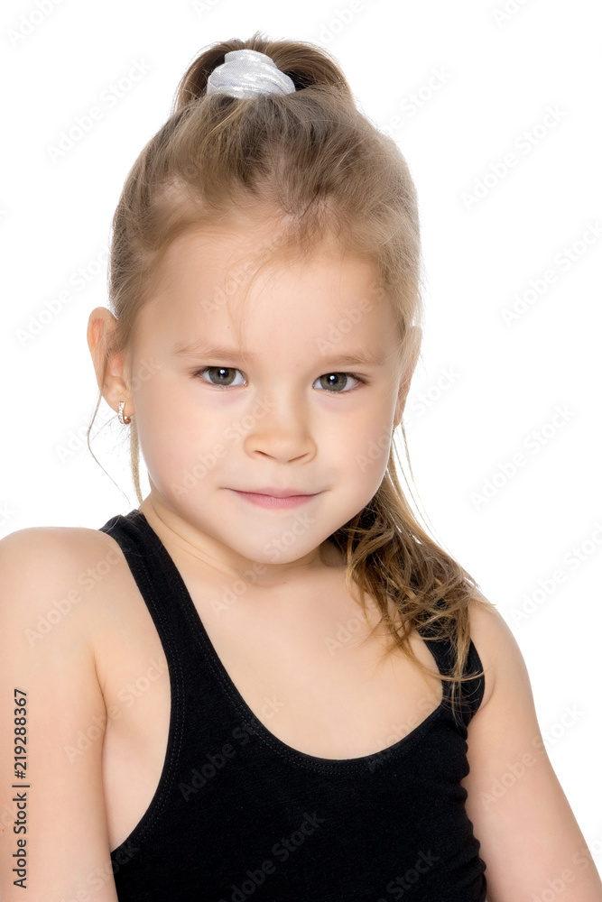 Portrait of a little girl close-up. Portrait of a little girl close-up.