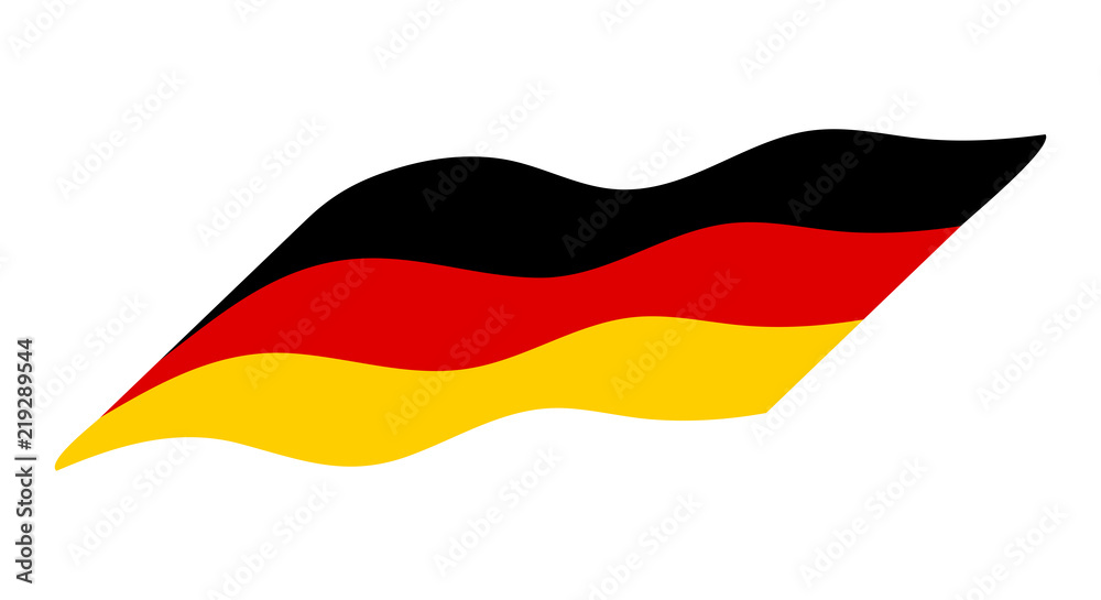 Obraz premium germany flag simple wave vector design isolated on white background