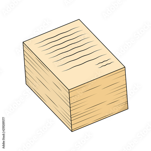 heap of paperwork sheet cartoon vector design isolated on white background