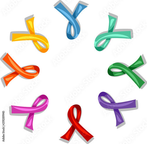 Awareness Ribbons Circle Il...