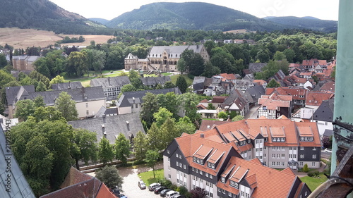 Aerial view of the town Goslar, Germany