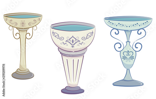 Bird Baths Illustration