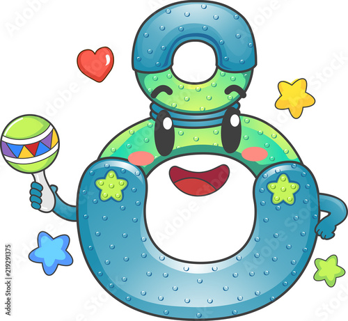 Teether Mascot Illustration