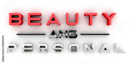 Fototapeta Beauty and personal Three-dimensional white background.