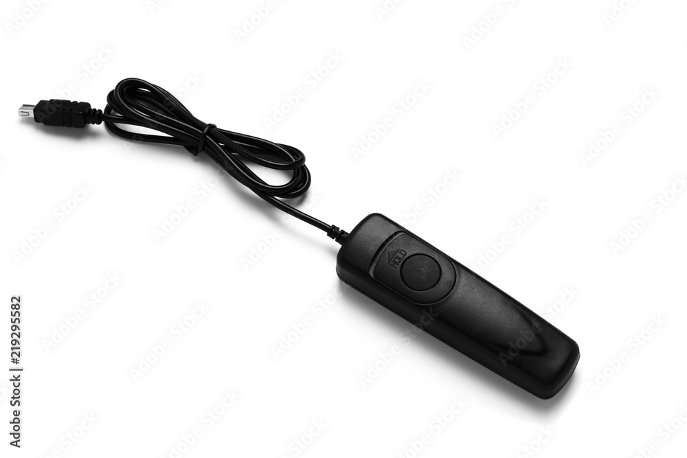 Obraz premium Remote controller for digital camera isolated on white background.