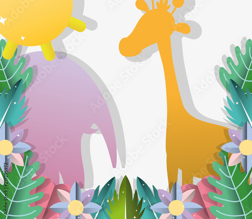 Paper art animals